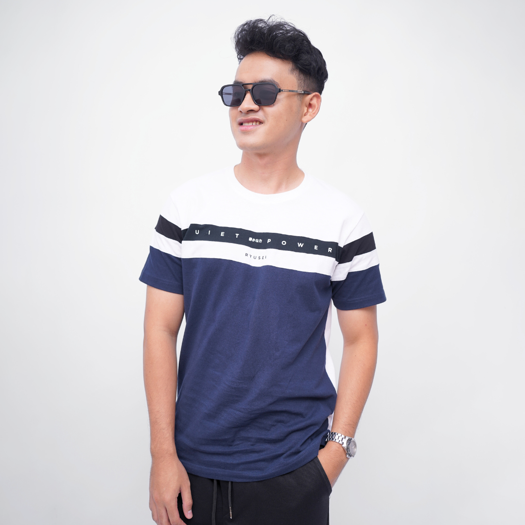 Ryusei Kaos Pria Quiet CMB Navy