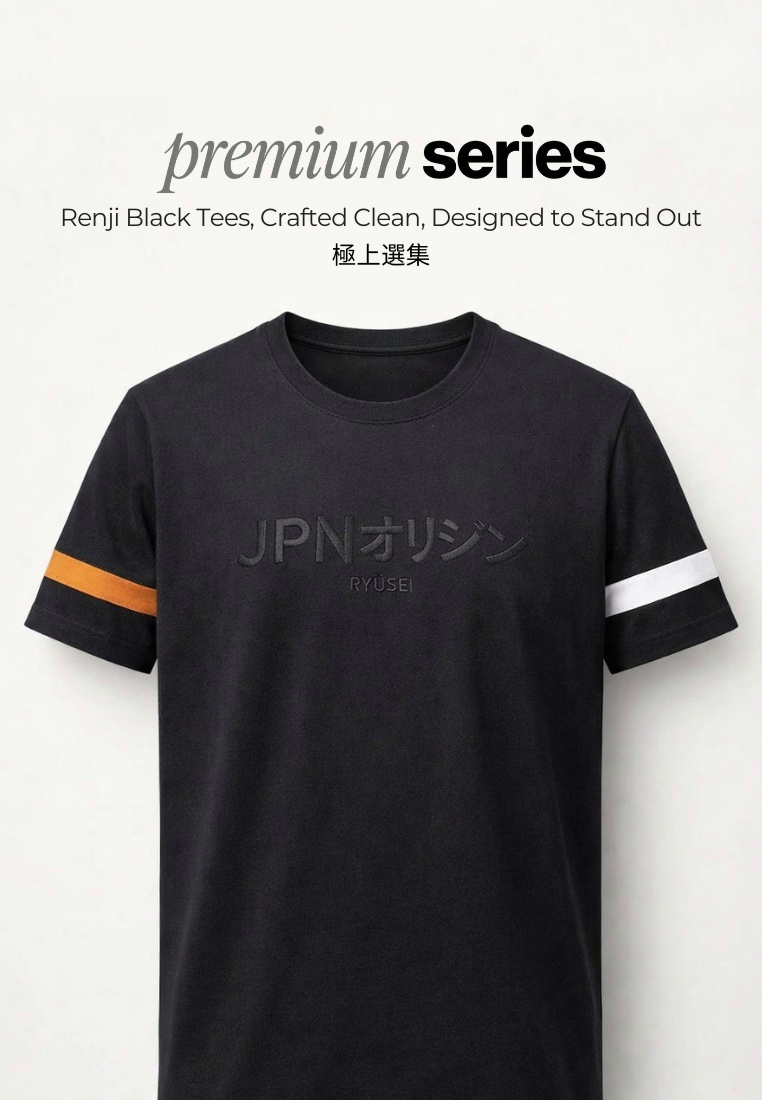 Ryusei Kaos Pria Renji CMB Black