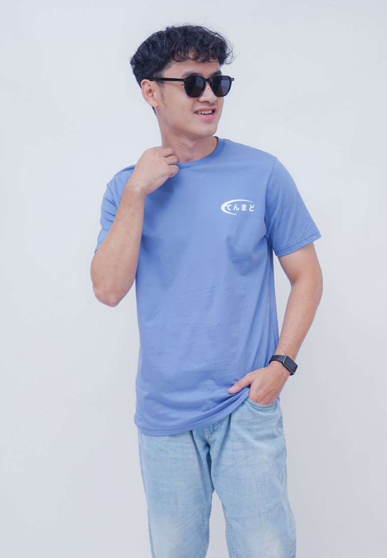 Ryusei Kaos Pria Sky Light Blue Denim