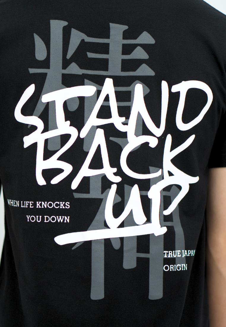 Ryusei Kaos Pria StandBack Black