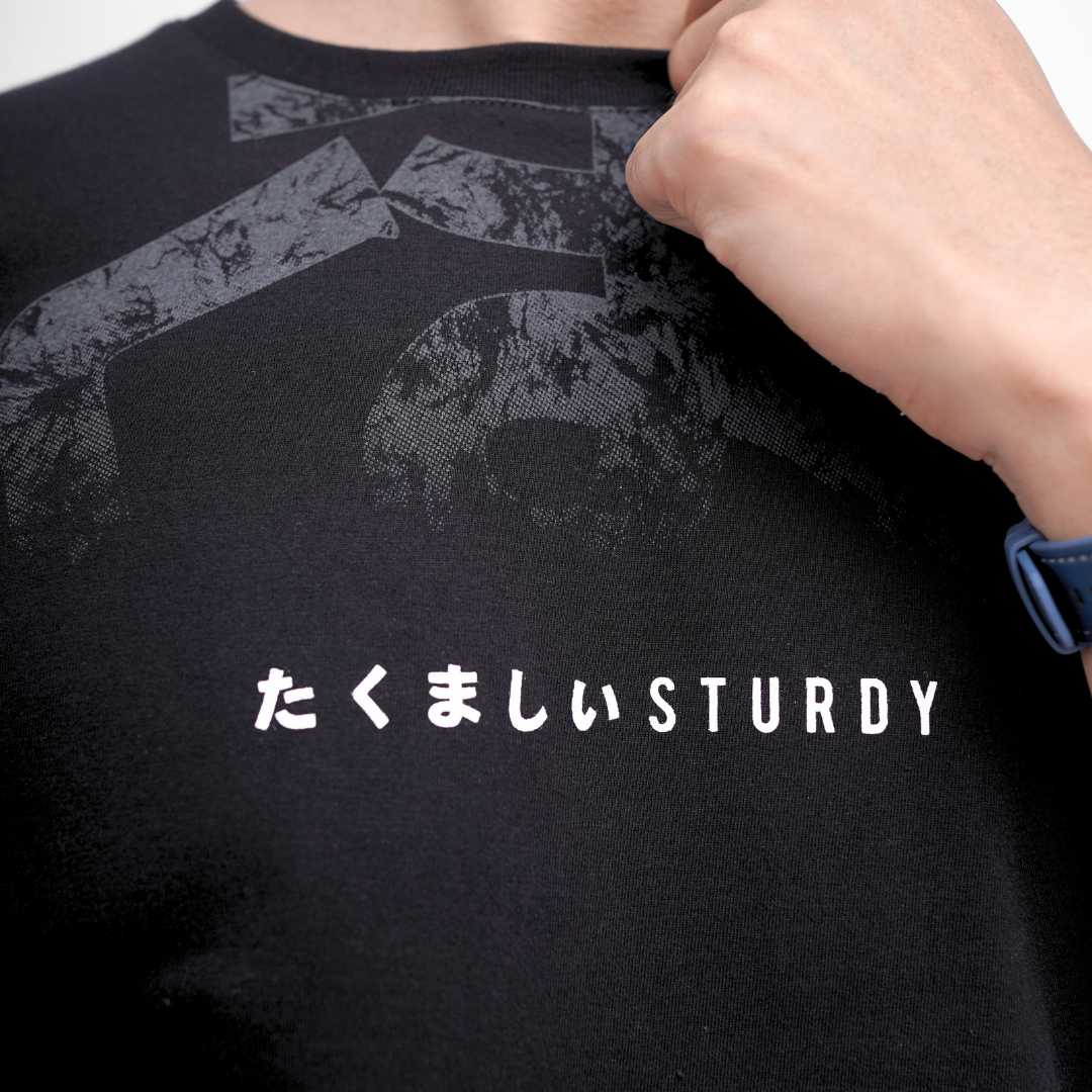 Ryusei Kaos Pria Sturdy Black