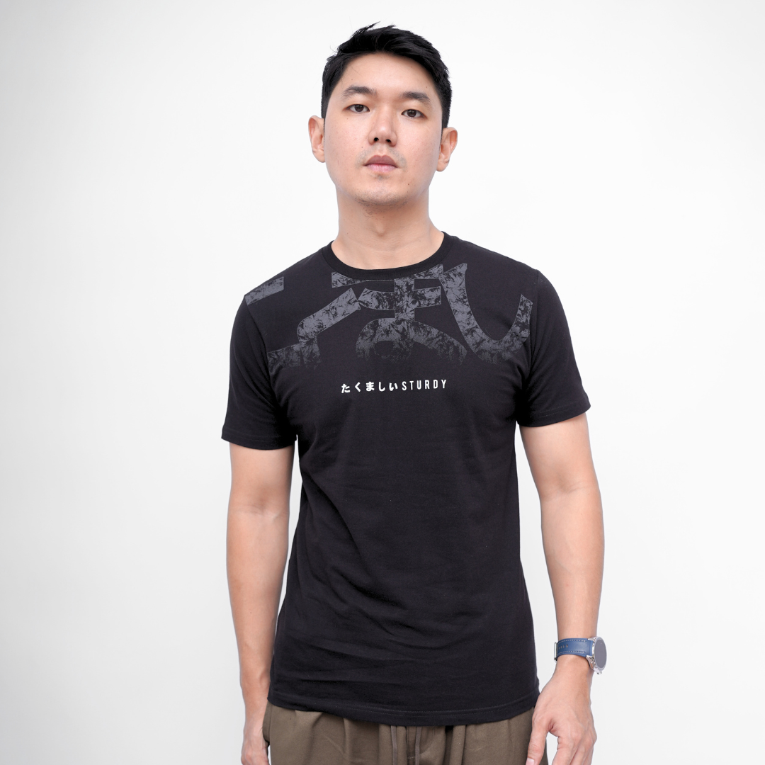 Ryusei Kaos Pria Sturdy Black