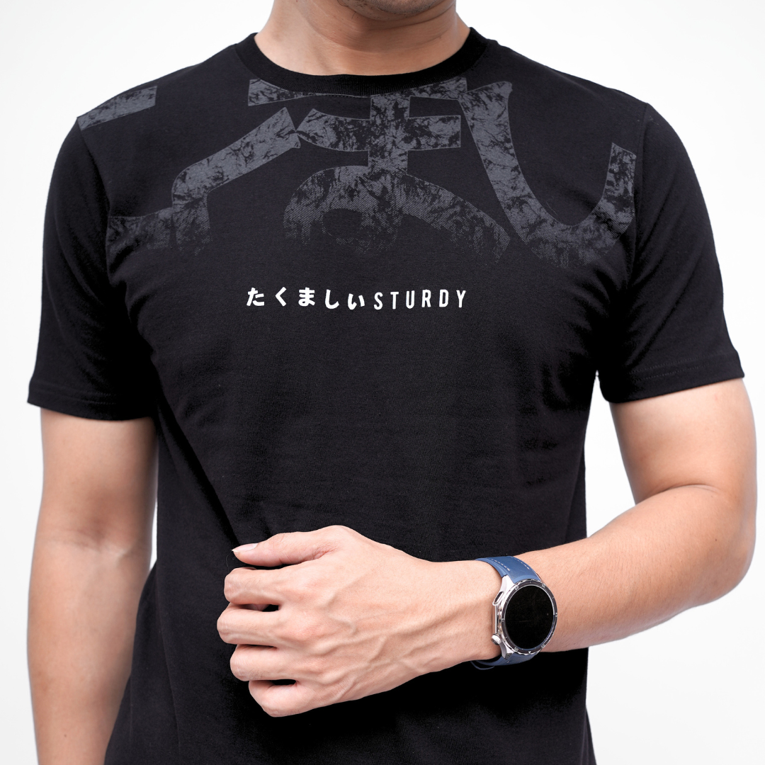 Ryusei Kaos Pria Sturdy Black