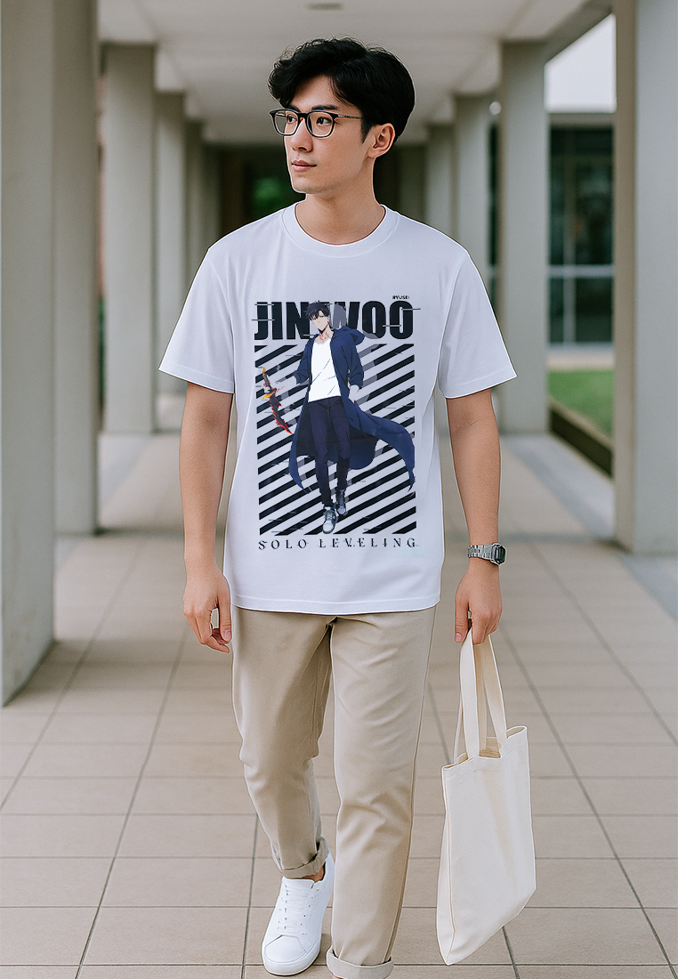 Ryusei x Solo Leveling | T-shirt Sung Jinwoo White