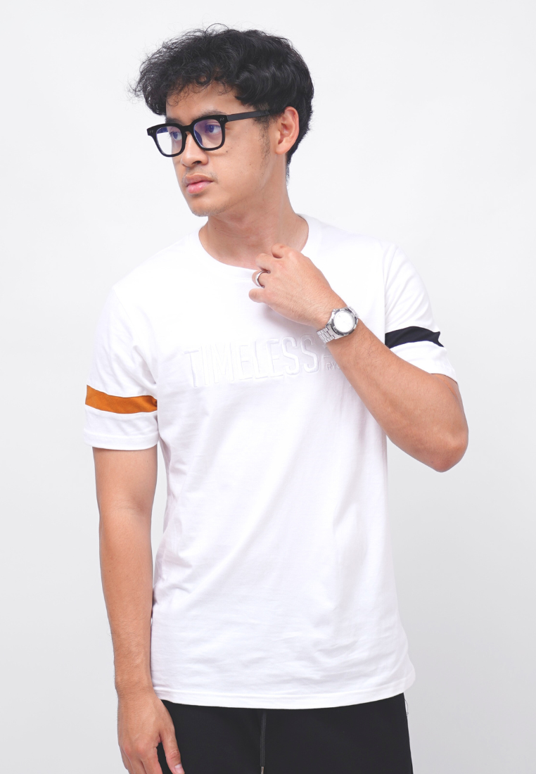 Ryusei Kaos Pria Timeless White