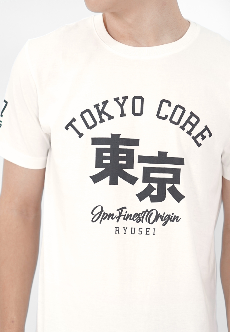 Ryusei Kaos Pria Tokyo White