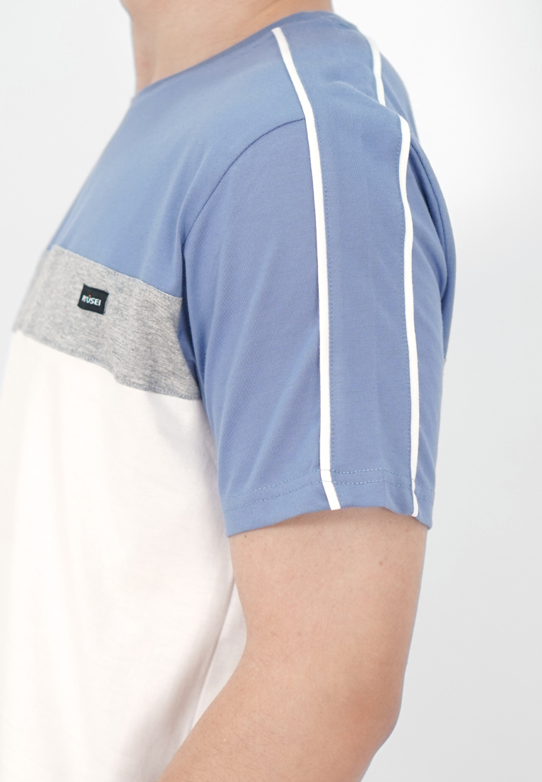 Ryusei Kaos Pria Tsh Men Toyokawa CMB Blue Denim