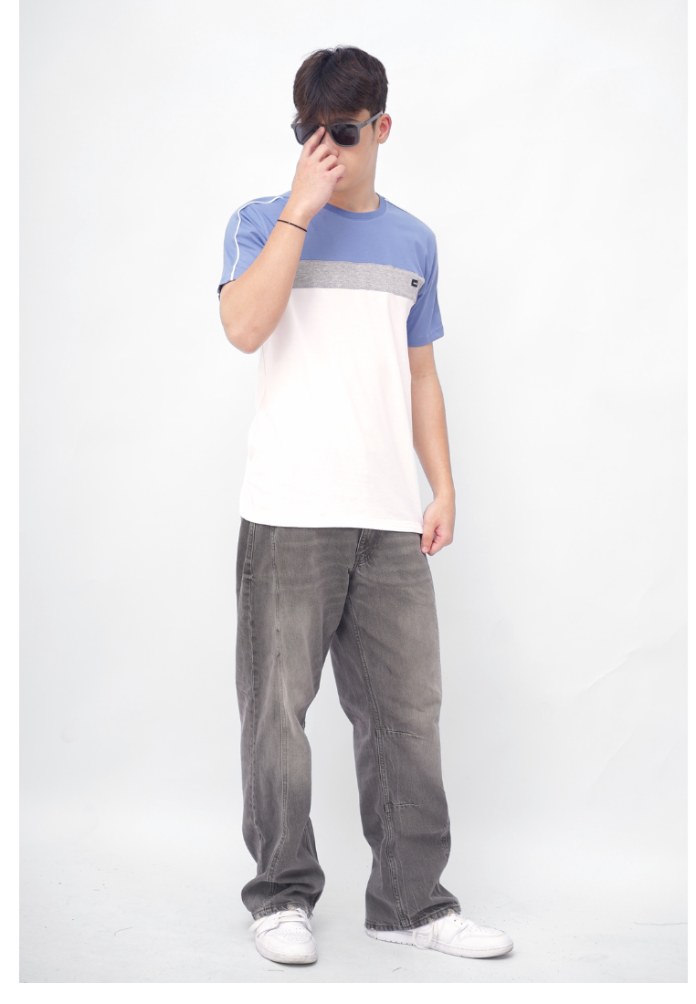 Ryusei Kaos Pria Tsh Men Toyokawa CMB Blue Denim