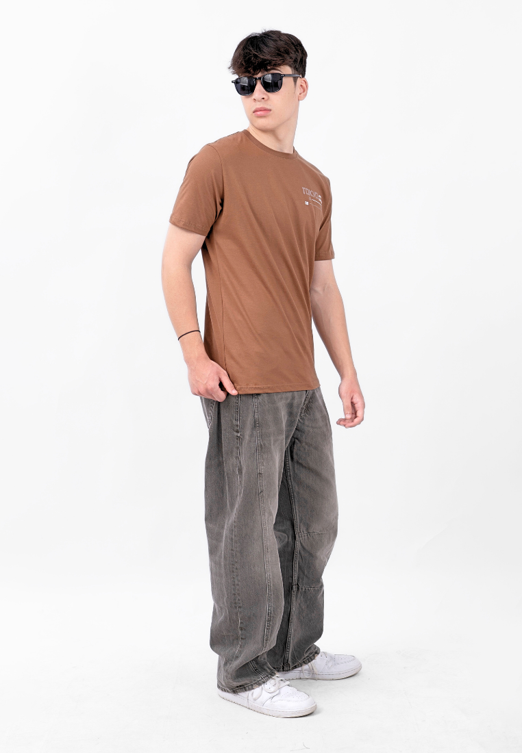 Ryusei Kaos Pria Unwavering Brown