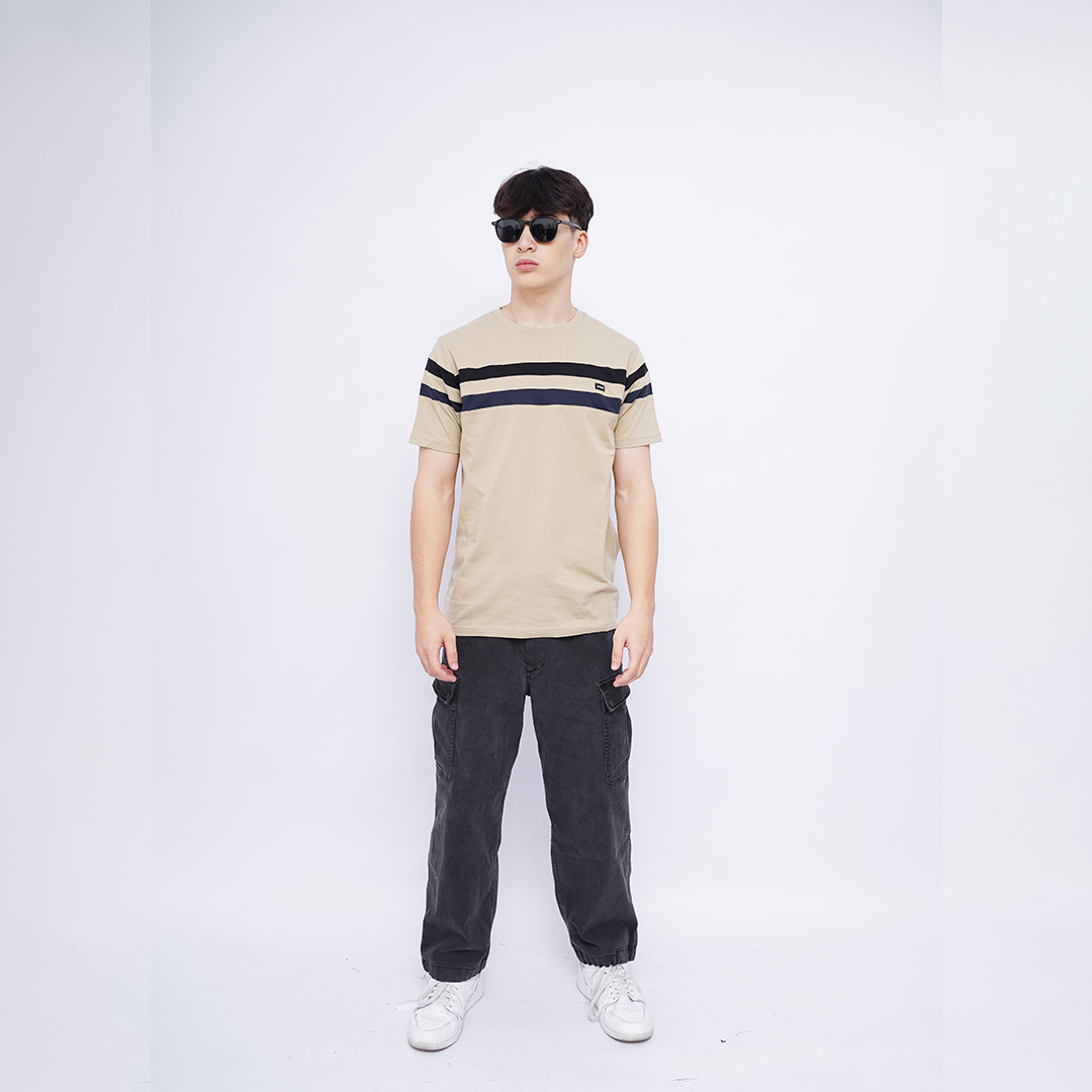 Ryusei Kaos Pria Yagaki CMB Light Brown