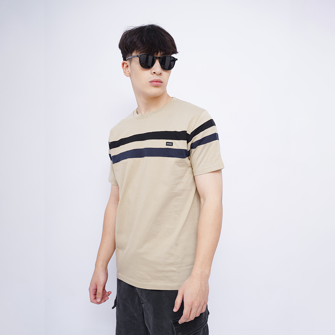 Ryusei Kaos Pria Yagaki CMB Light Brown