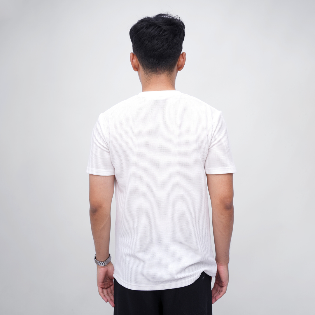 Ryusei Kaos Pria Henley Ultra Waffle