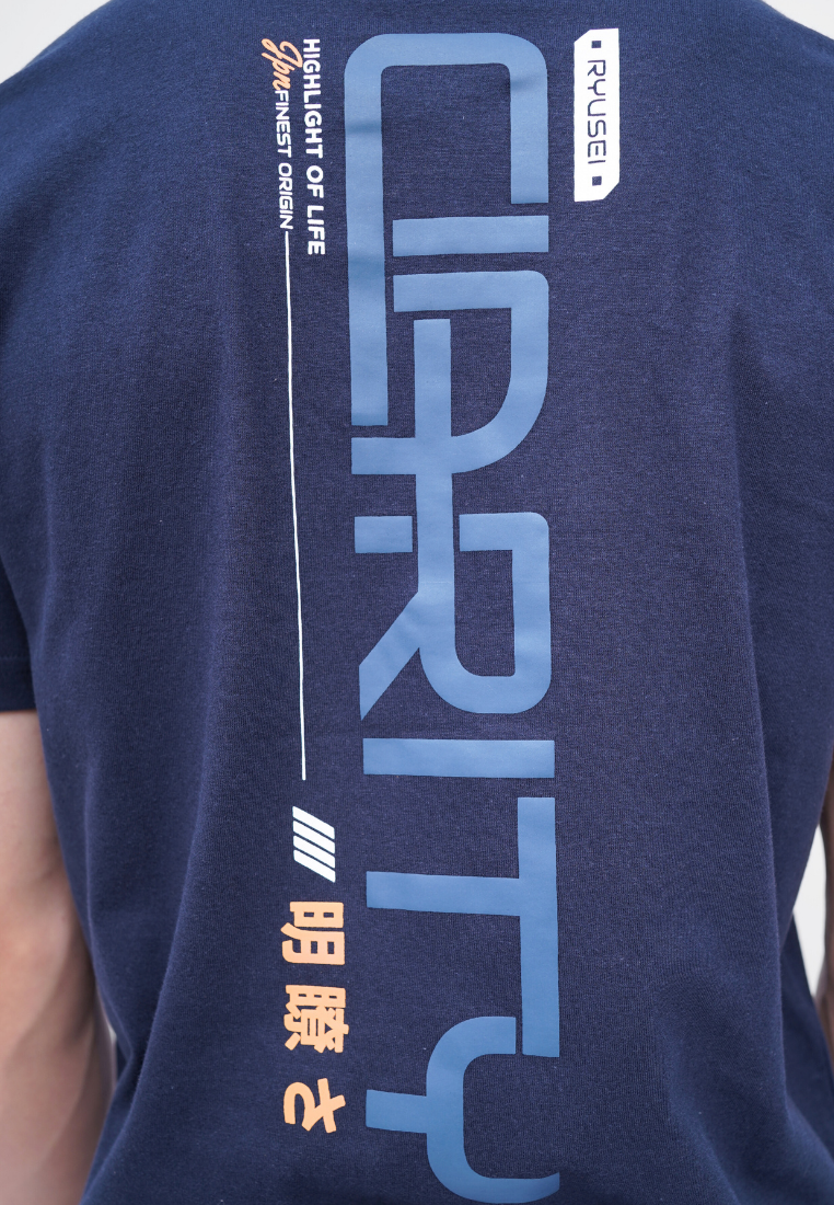 Ryusei Kaos Pria Hoshi Navy