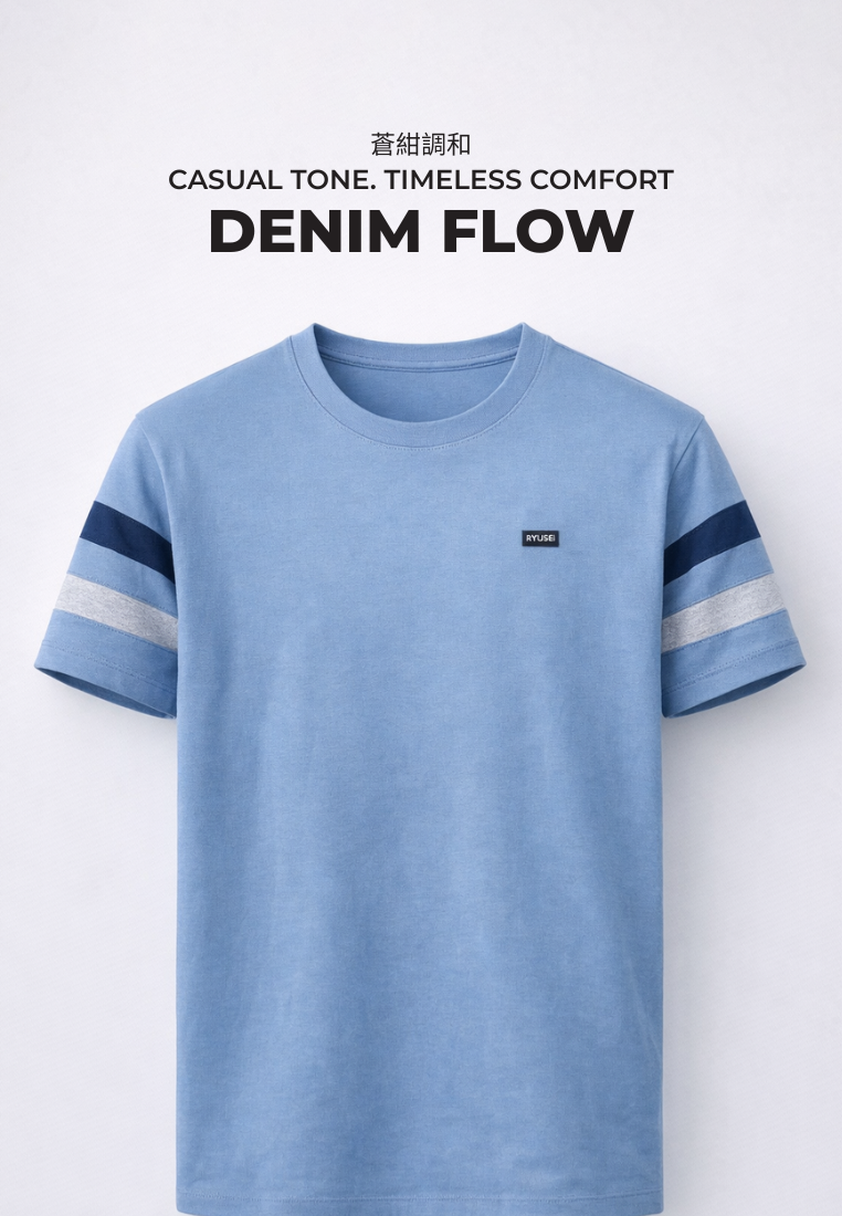 Kaos Pria Hyuga CMB Blue Denim