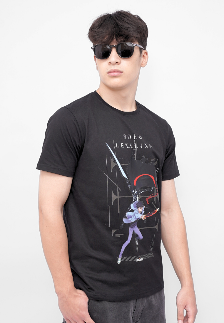 Ryusei x Solo Leveling | Tshirt Jinwoo Dagger Black