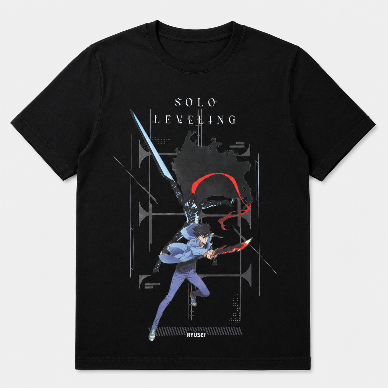 [Exclusive Collaboration] Ryusei x Solo Leveling Official License – T-Shirt Premium Series