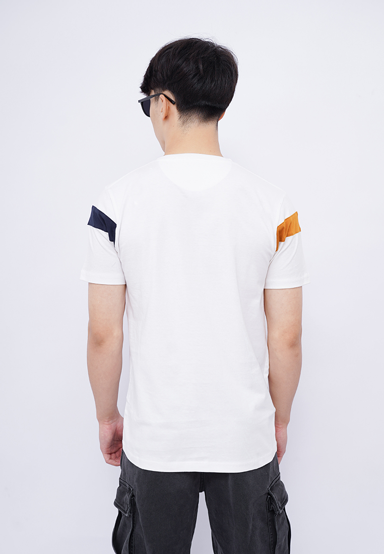 Ryusei Kaos Pria Kuroishi Button CMB White