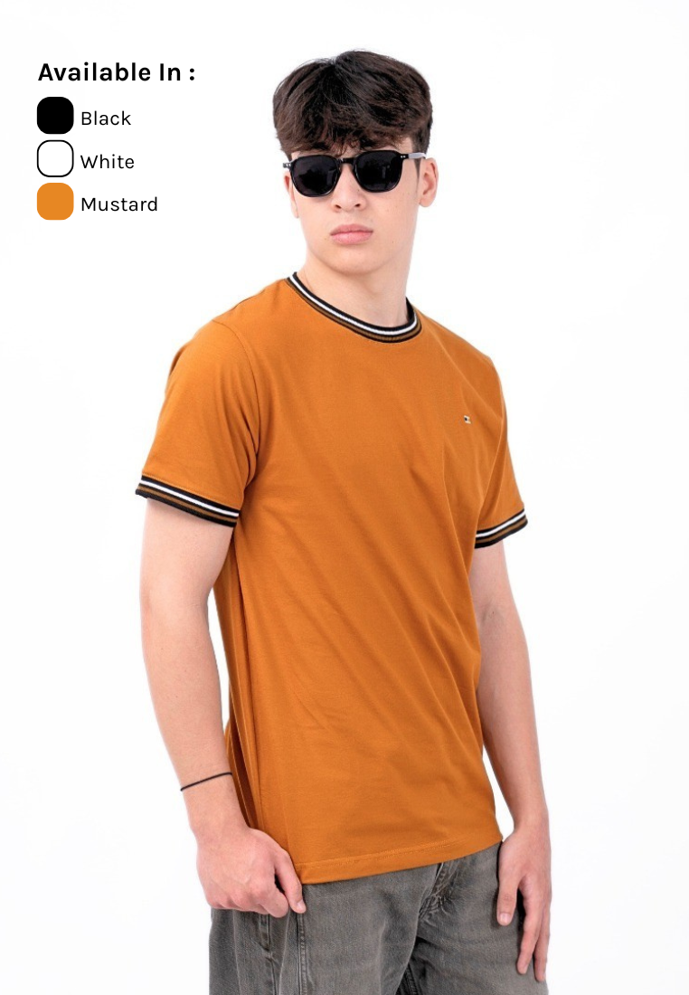 Ryusei Kaos Pria Masahiro Basic Mustard