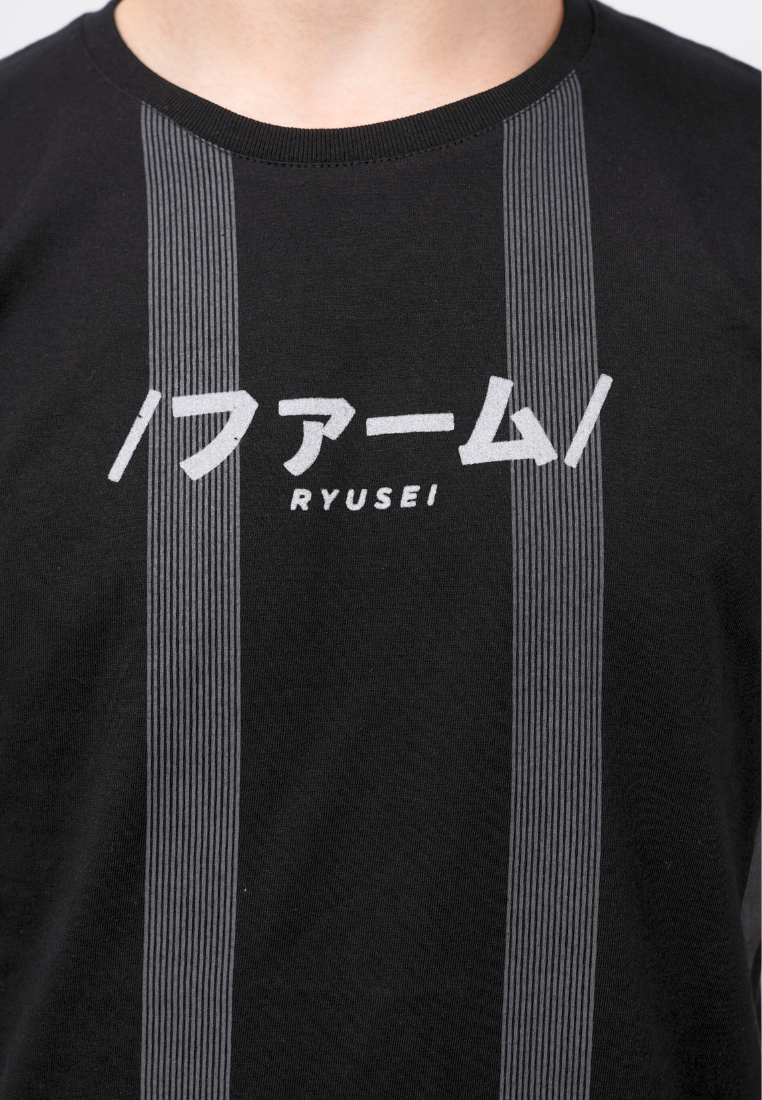 Ryusei Kaos Pria Nagahari Black