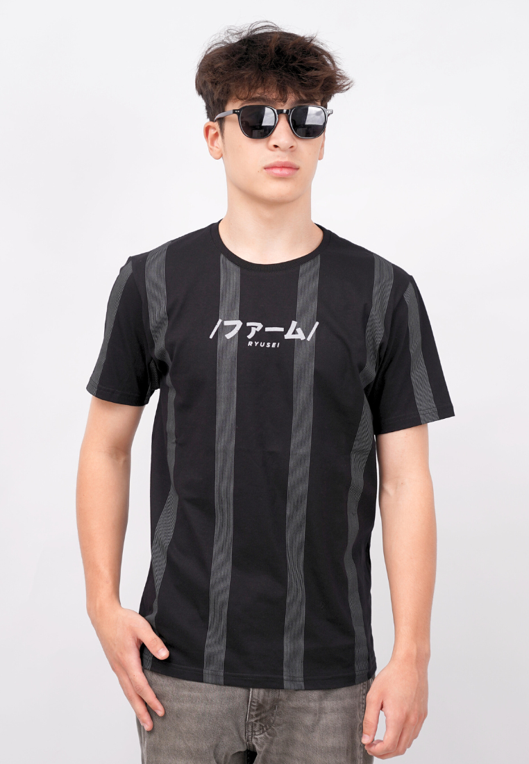 Ryusei Kaos Pria Nagahari Black
