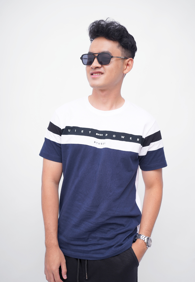 Ryusei Kaos Pria Quiet CMB Navy