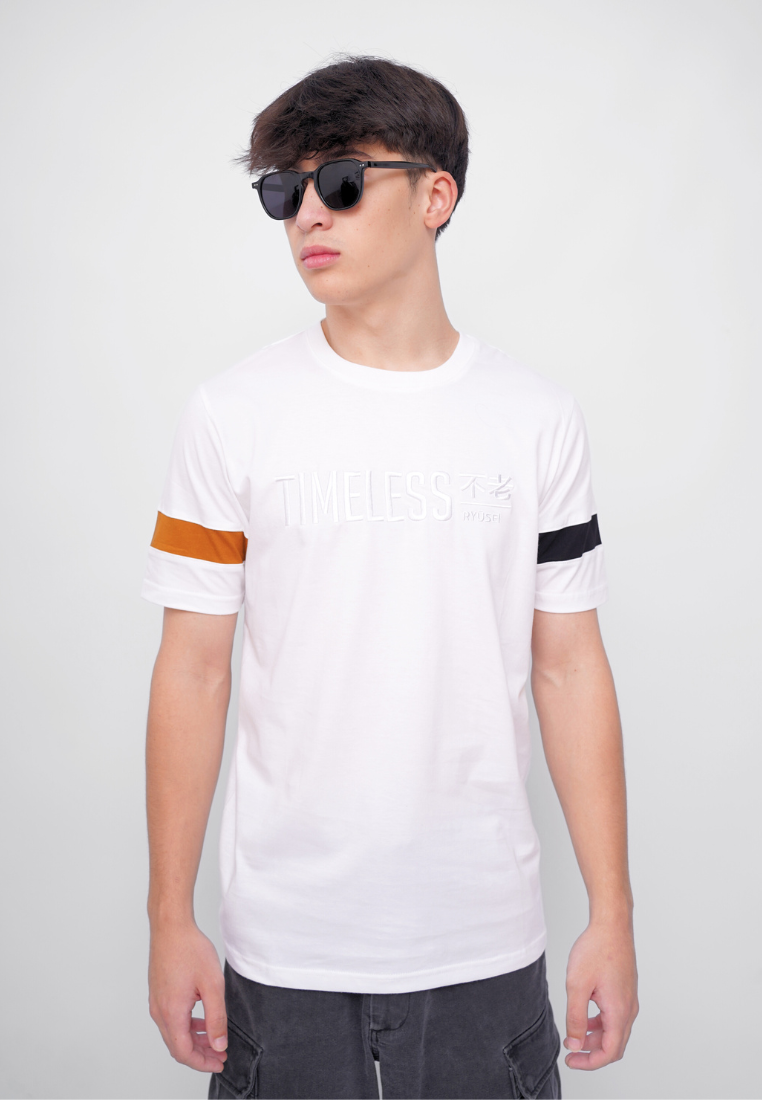 Ryusei Kaos Pria Timeless White