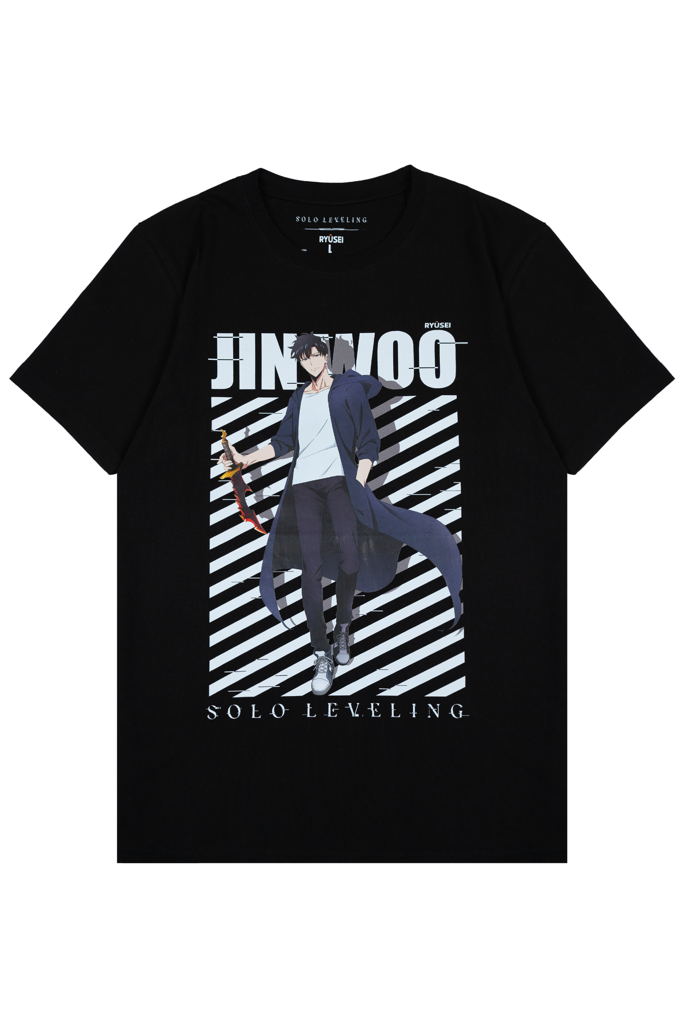 Ryusei x Solo Leveling | Tshirt Sung Jinwoo Black