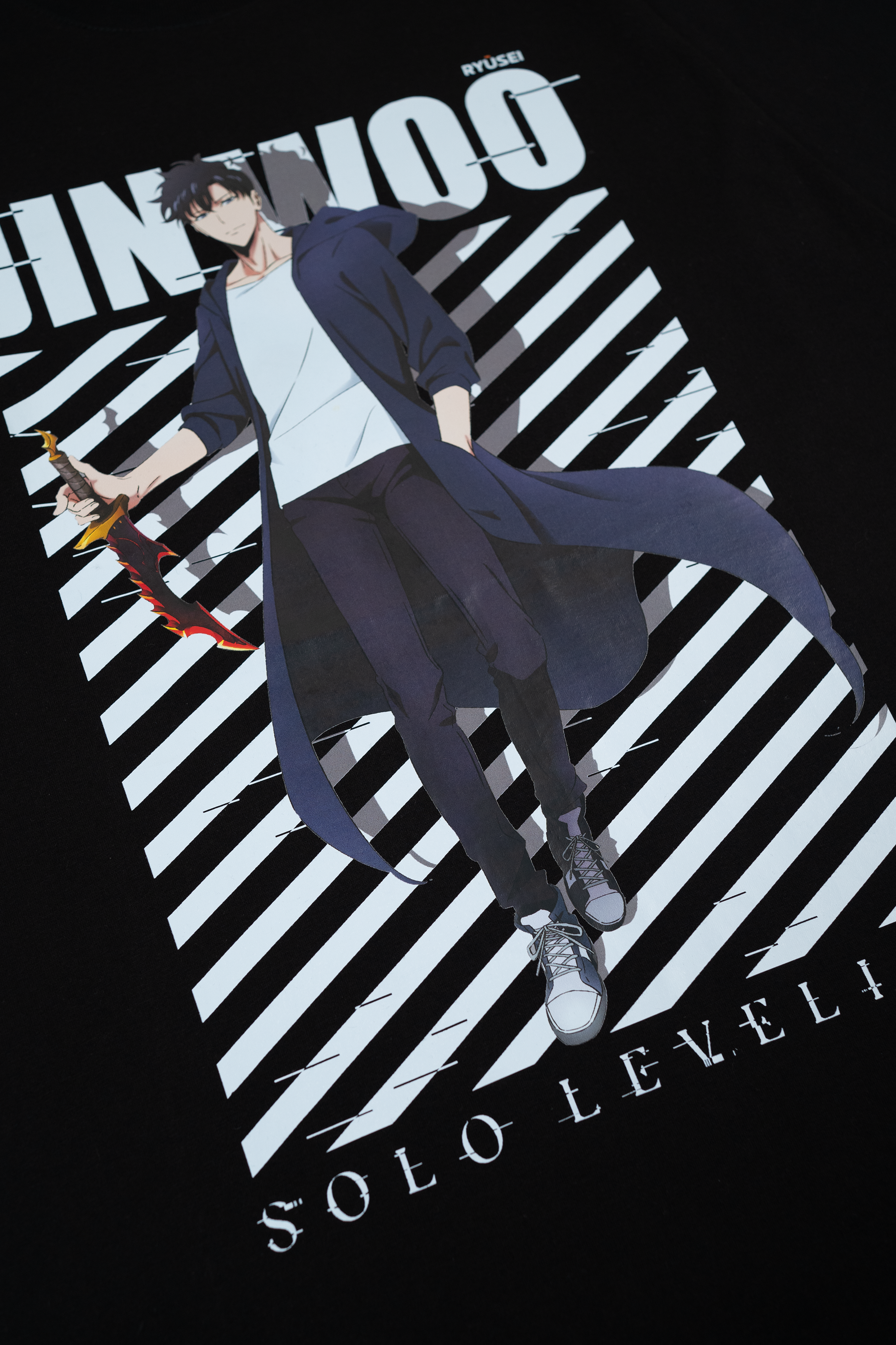 Ryusei x Solo Leveling | Tshirt Sung Jinwoo Black