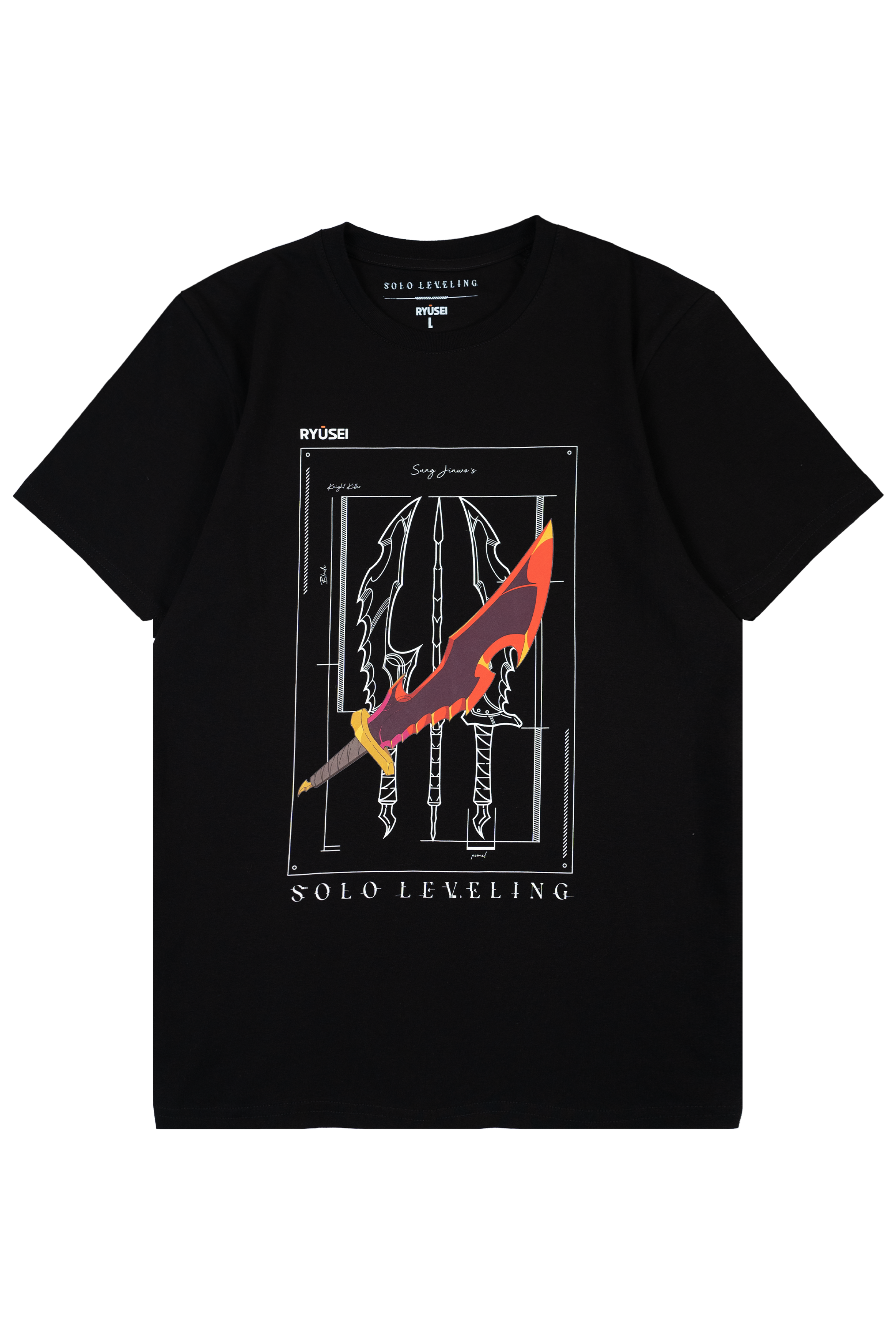 Ryusei x Solo Leveling | Tshirt Dagger Black