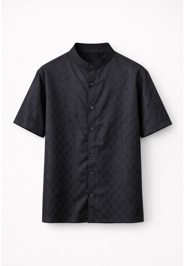 Ryusei Kemeja Kerah Koko Lengan Pendek Yama