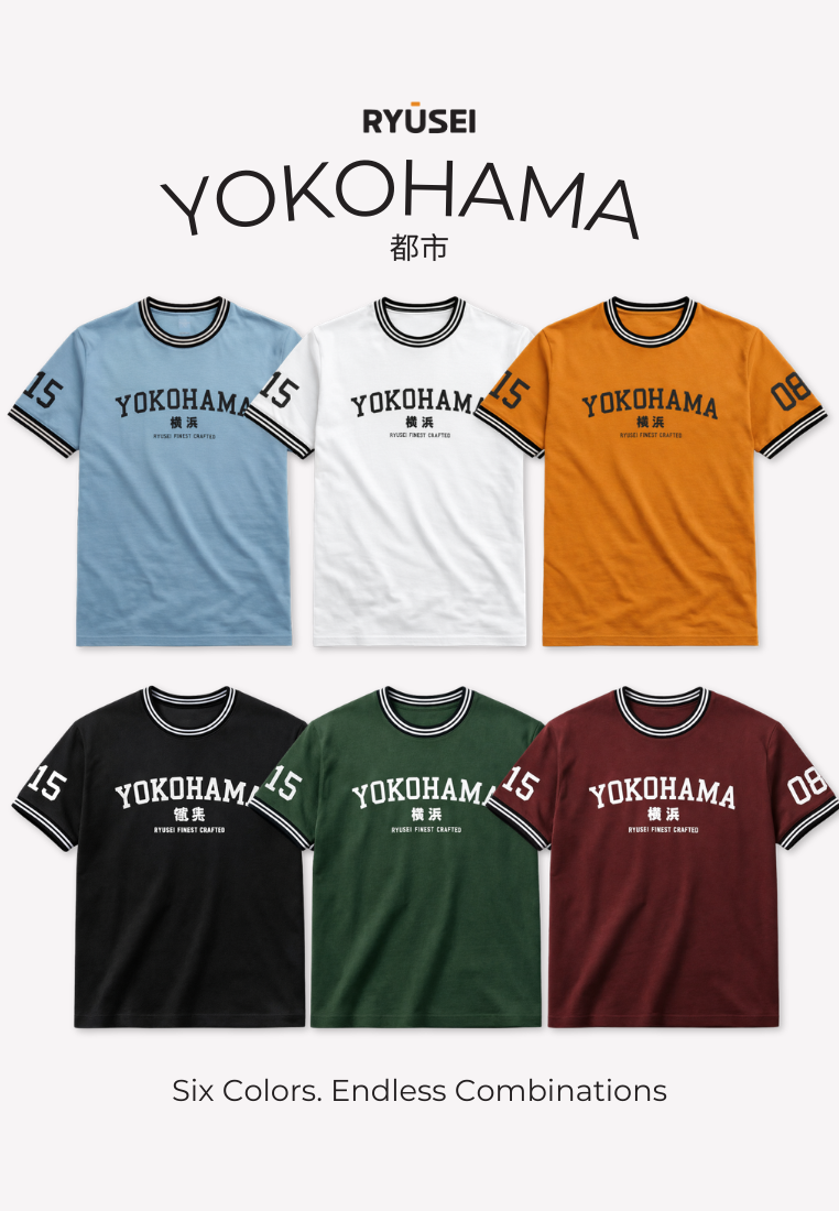 Ryusei Kaos Pria Yokohama | Dengan Pilihan Warna