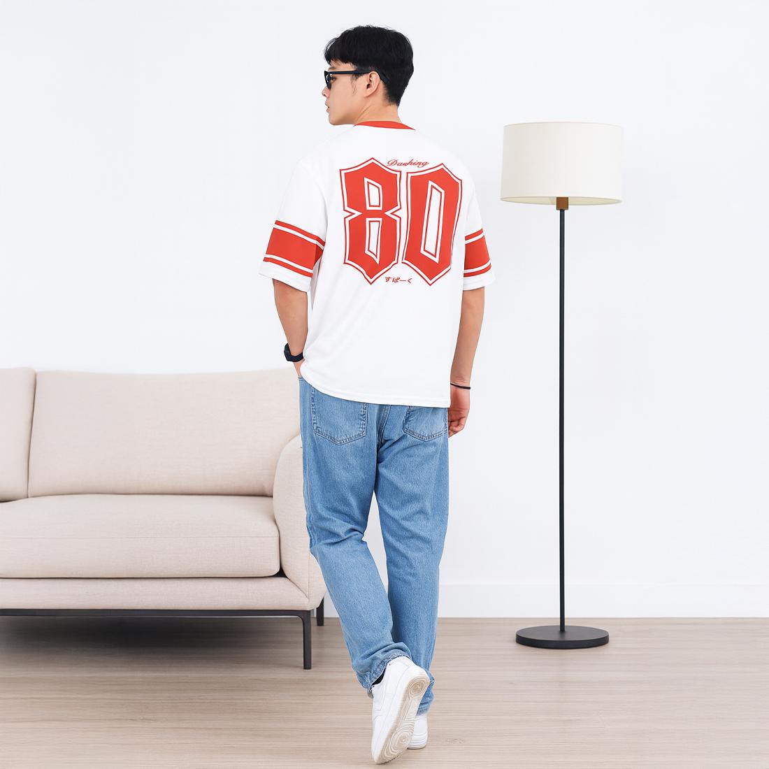 Ryusei Kaos Pria Boxy Oversize Eighty CMB Red