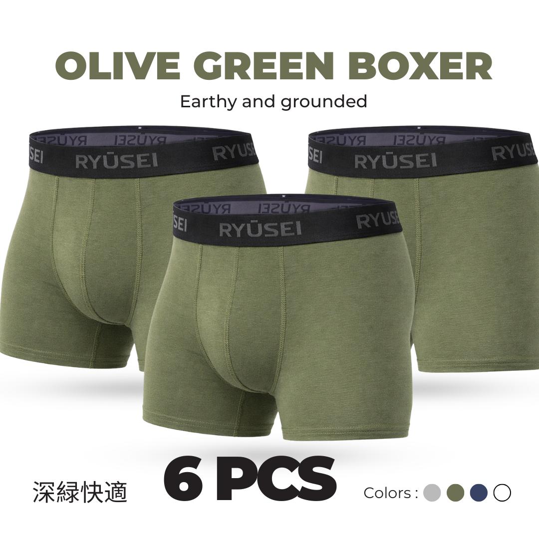 Ryusei Celana Dalam Pria Boxer Haruki 6pcs | Pilihan Warna Netral Premium