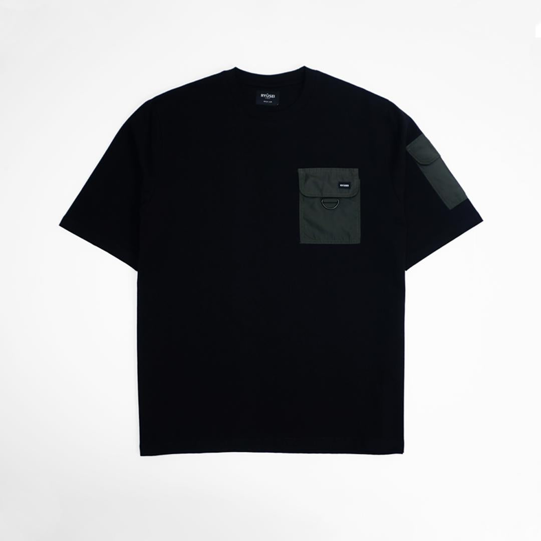 Ryusei Kaos Pria Oversize Boxy Tagashi Pocket