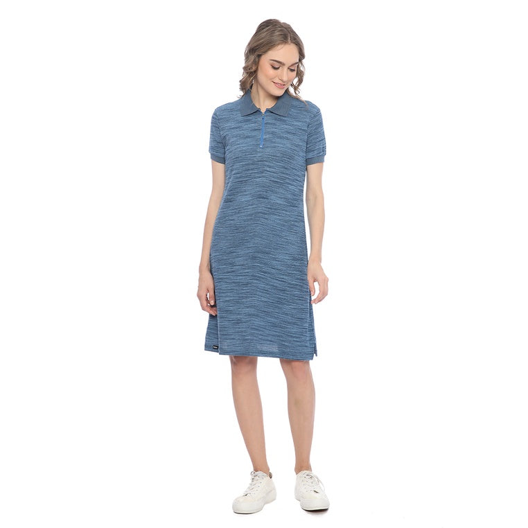 Ryusei Polo Dress Yuna Two Tone Blue