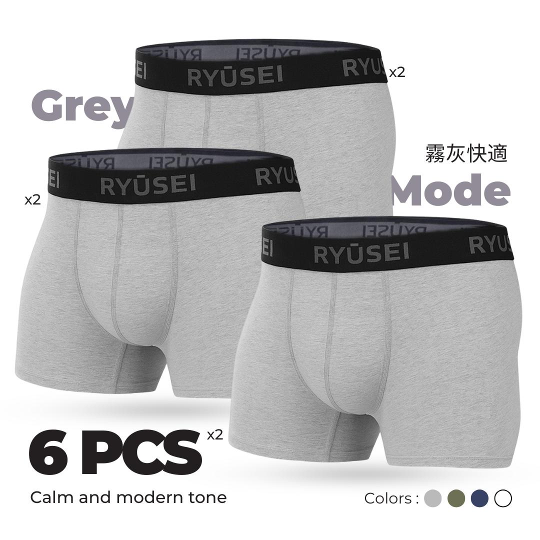 Ryusei Celana Dalam Pria Boxer Haruki 6pcs | Pilihan Warna Netral Premium