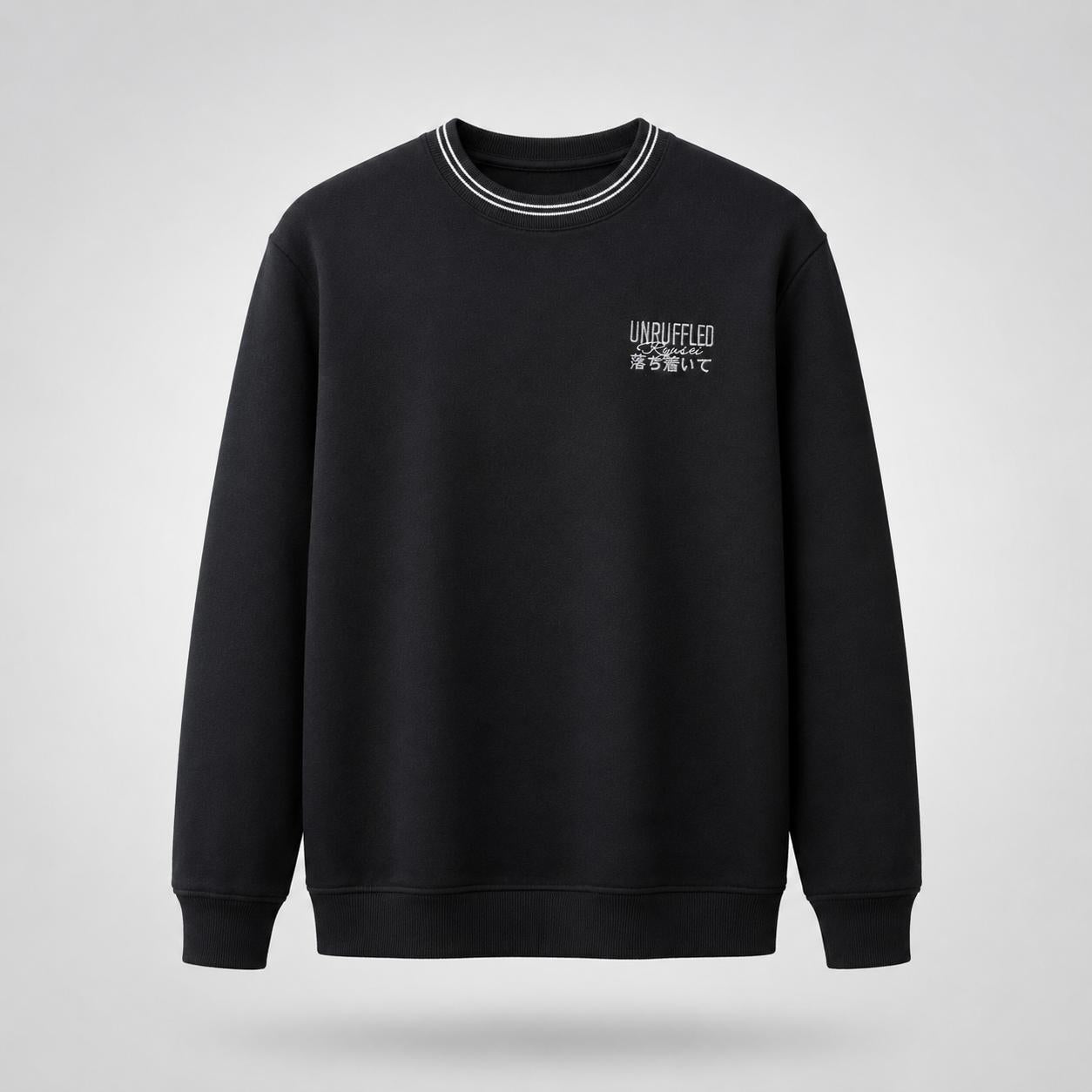Ryusei Sweater Pria Premium Basic Black