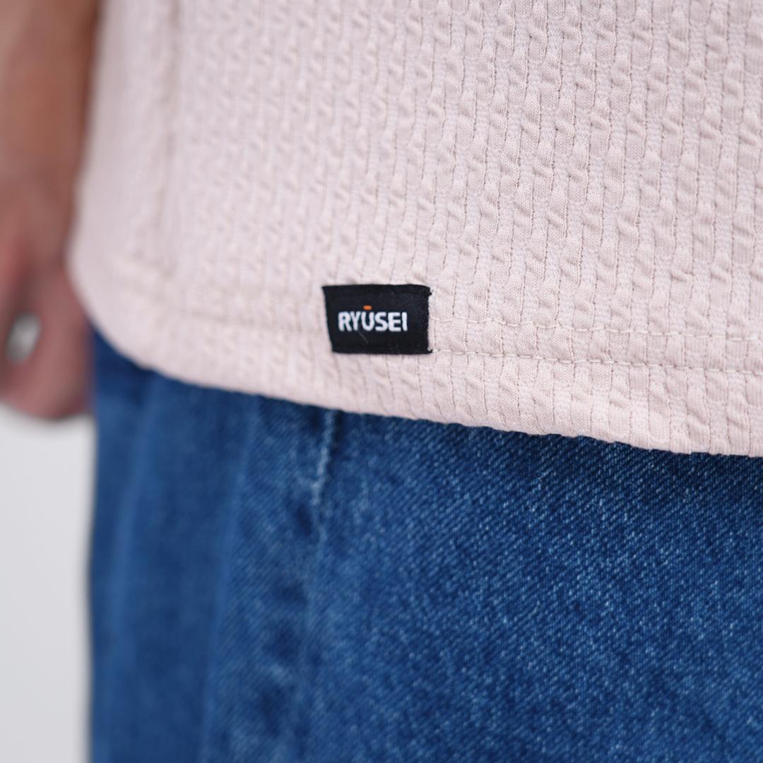 Ryusei T-shirt Oversize SORA Knit – Kaos Knit dengan Tekstur Unik