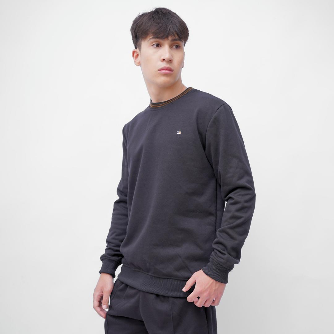 Ryusei Sweater Pria Premium Basic Black