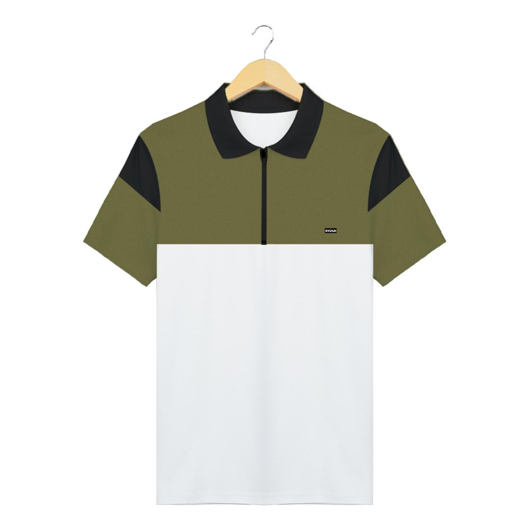 Ryusei Polo Pria Sagahara Army Green