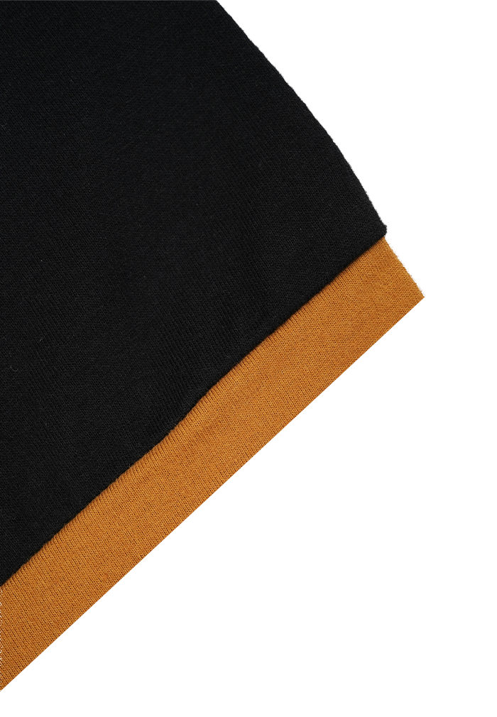 Ryusei T-shirt existence Black Stripe Mustard - Ryusei