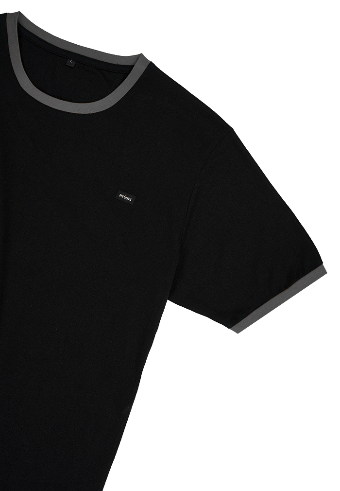 Ryusei T-shirt Existence Black Stripe Dark Misty - Ryusei