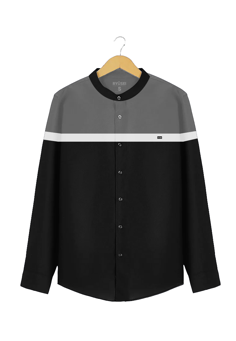 Ryusei Shirt Kitamaru Long Sleeve CMB Black