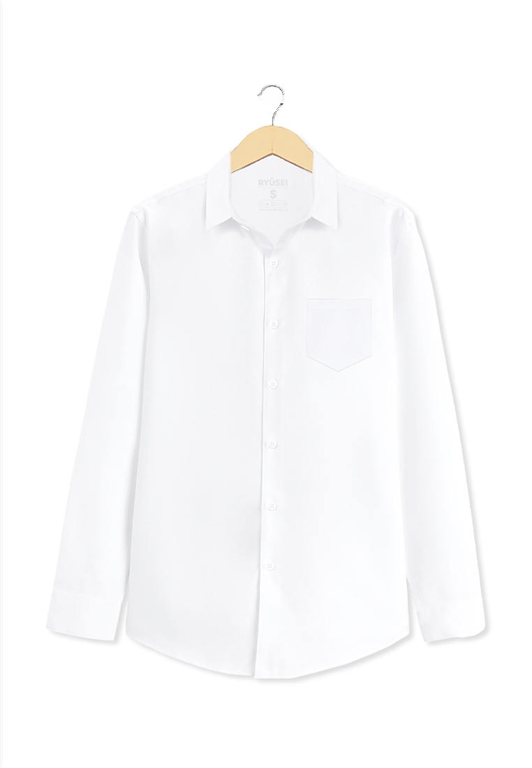 Ryusei Kemeja Kasumi Long Sleeve White DF - Ryusei