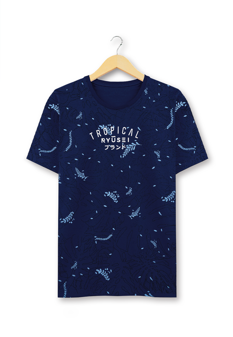 Ryusei Tshirt Tropical FP Navy - Ryusei T-Shirt