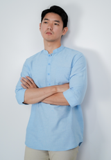 Ryusei Kurta Shirt Nakayama 2 Tone Sage Blue
