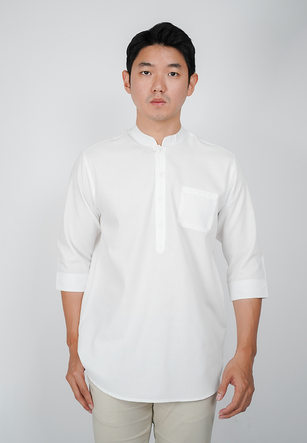 Ryusei Kurta Shirt Nakayama White