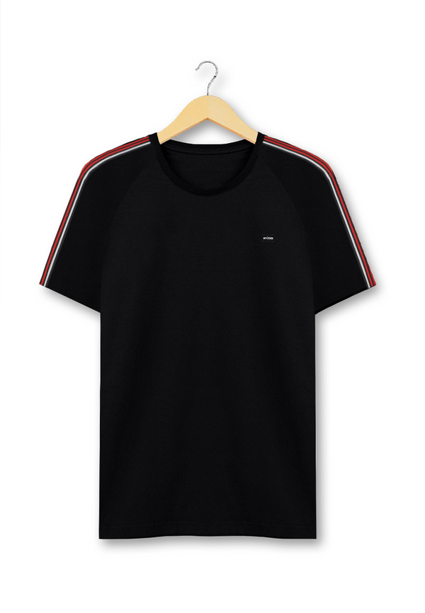 Ryusei Tshirt Shiyama Stripe Red Black