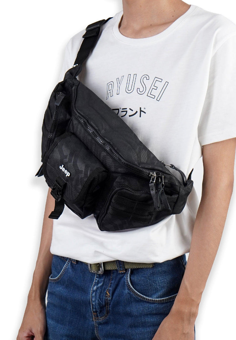 { Jeep } Waist Bag JP UT 639 Black - Ryusei