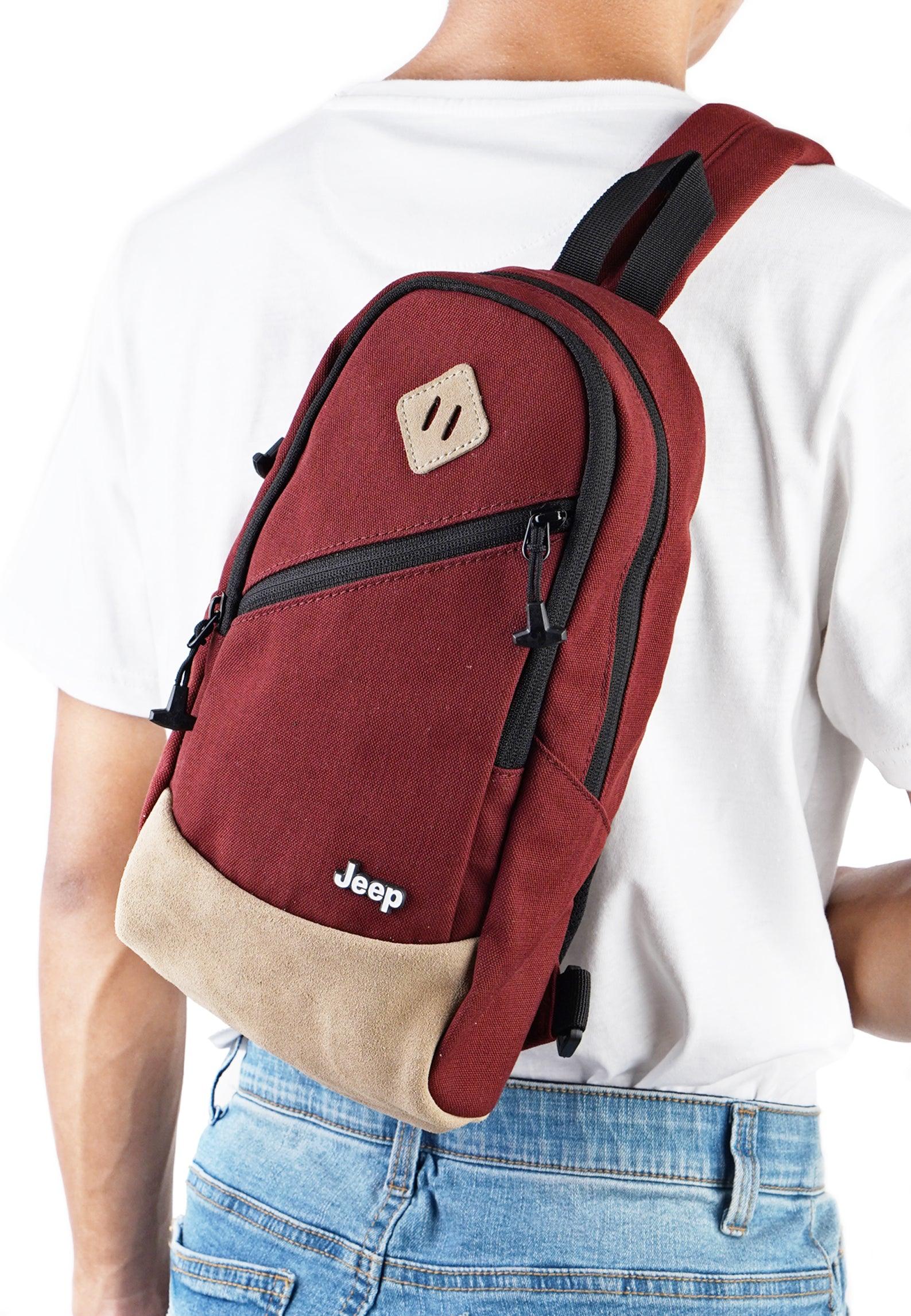 { Jeep } Cross Sling Bag JP UT 610 Maroon - Ryusei